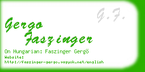 gergo faszinger business card